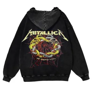 Mens Vintage Metallica Rock Band Hoodies