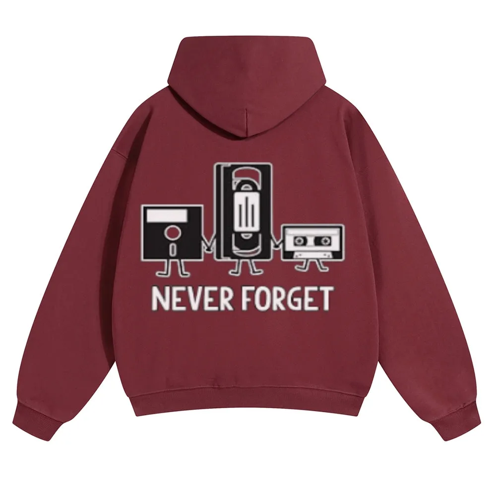 Mens Vintage Never Forget Hoodies