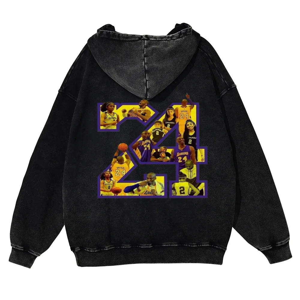 Mens Vintage No. 24 Kobe Hoodies