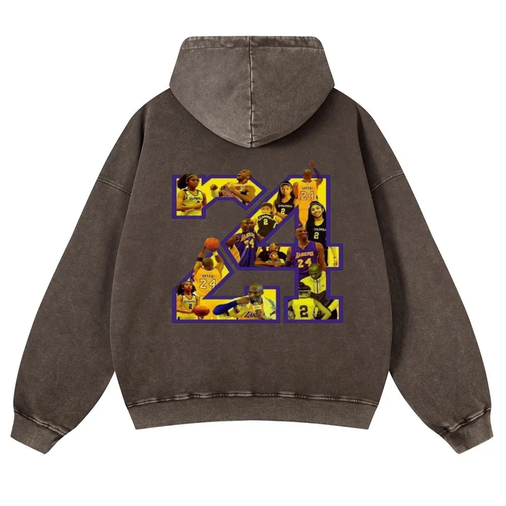 Mens Vintage No. 24 Kobe Hoodies