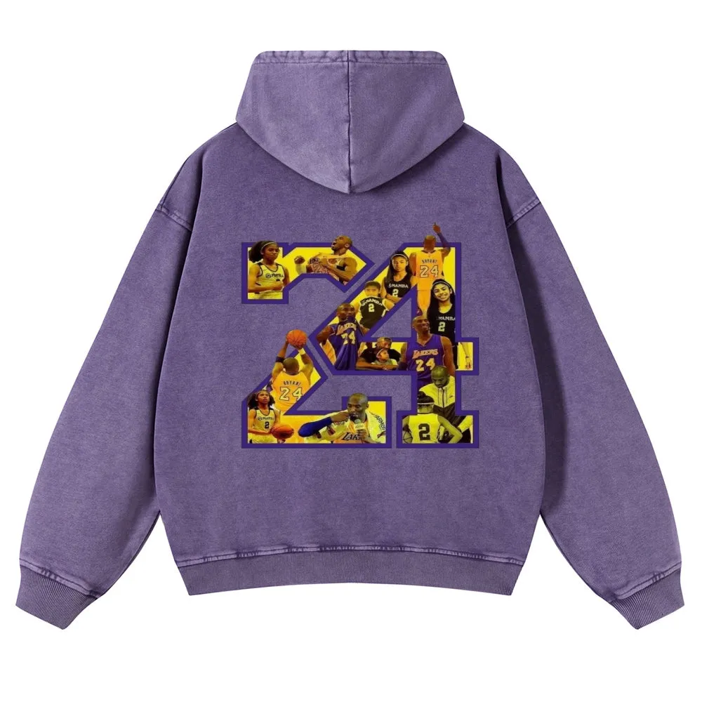 Mens Vintage No. 24 Kobe Hoodies