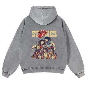 Mens Vintage The Rolling Stones Rock Band Hoodies