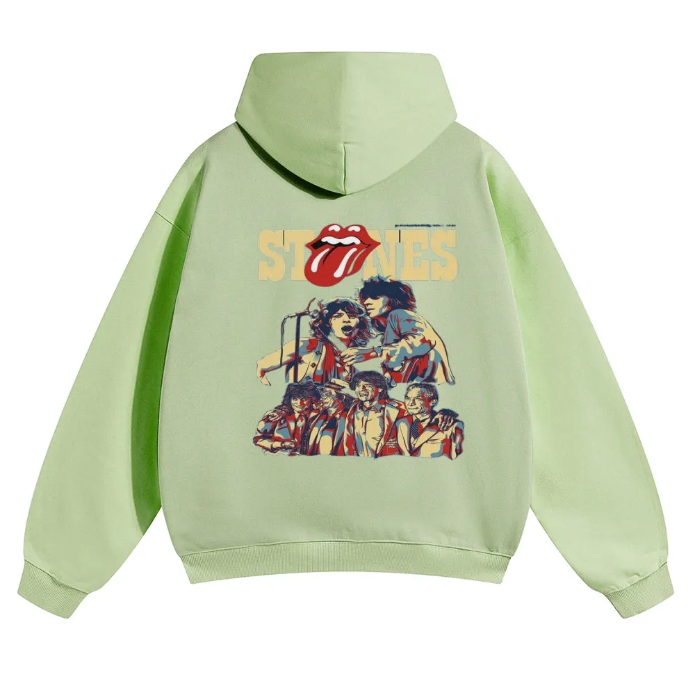 Mens Vintage The Rolling Stones Rock Band Hoodies