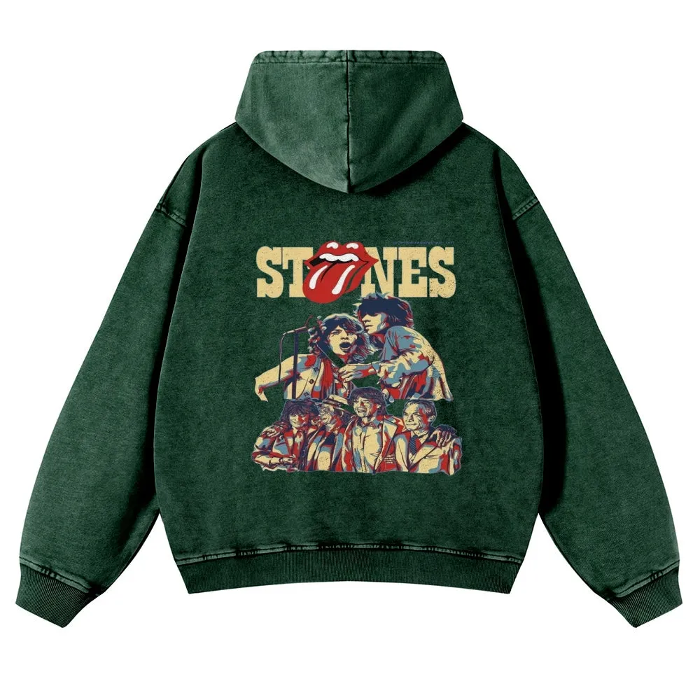 Mens Vintage The Rolling Stones Rock Band Hoodies