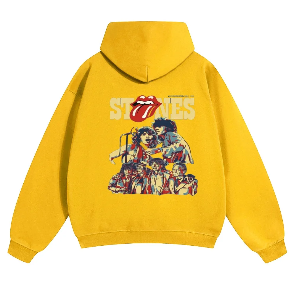 Mens Vintage The Rolling Stones Rock Band Hoodies