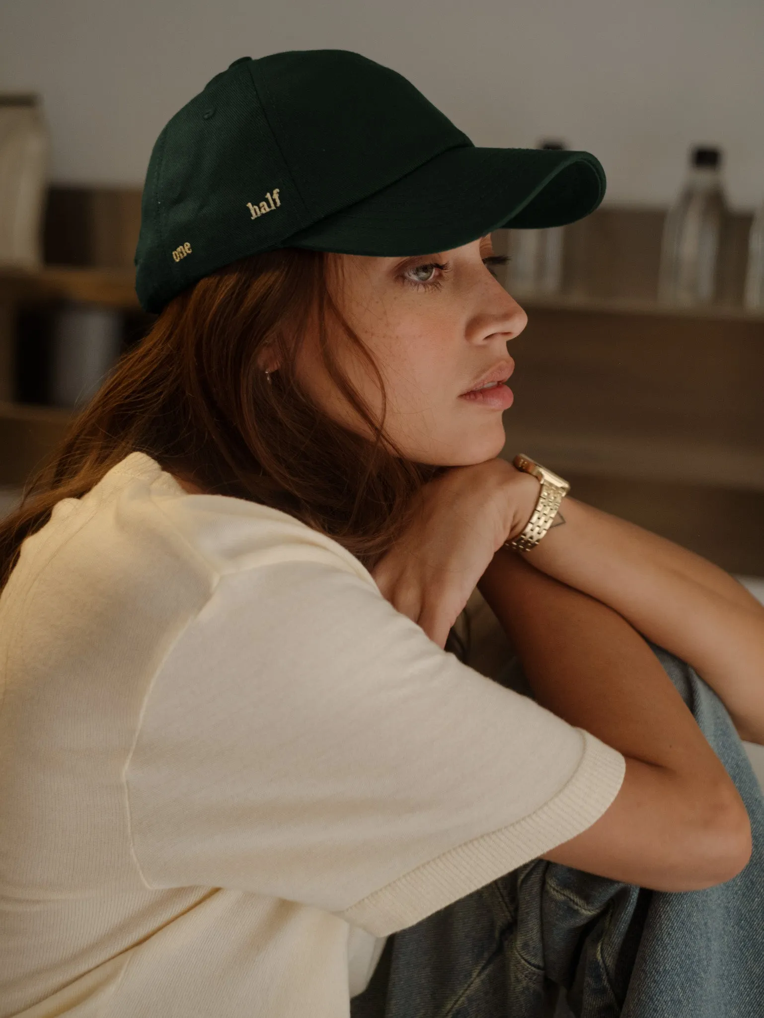 MIDI BASIC KNIT T-SHIRT  - PANACOTTA
