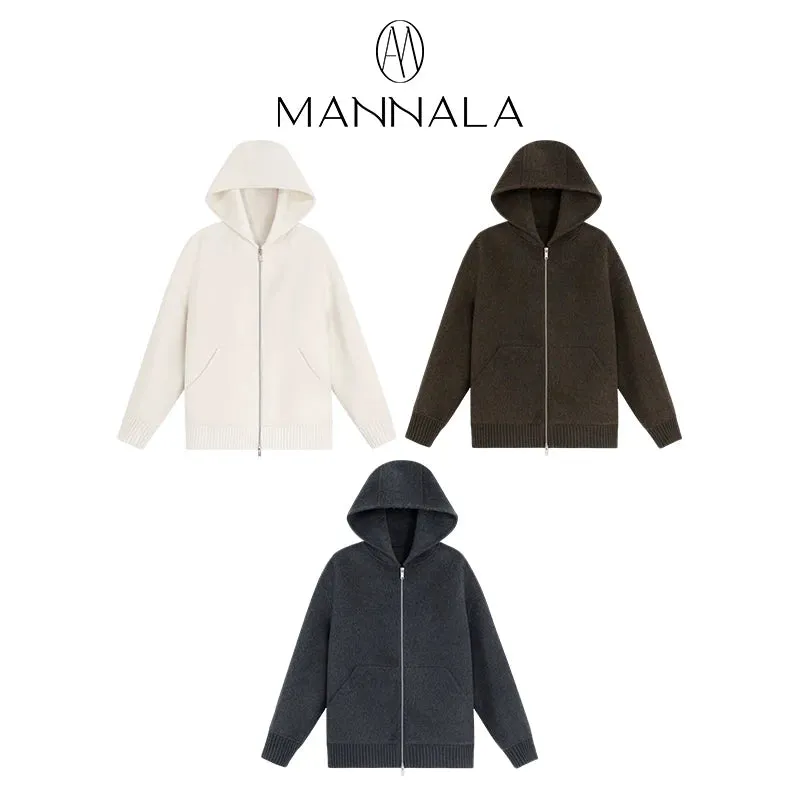 Minimalist Alpaca-Blend Hooded Jacket