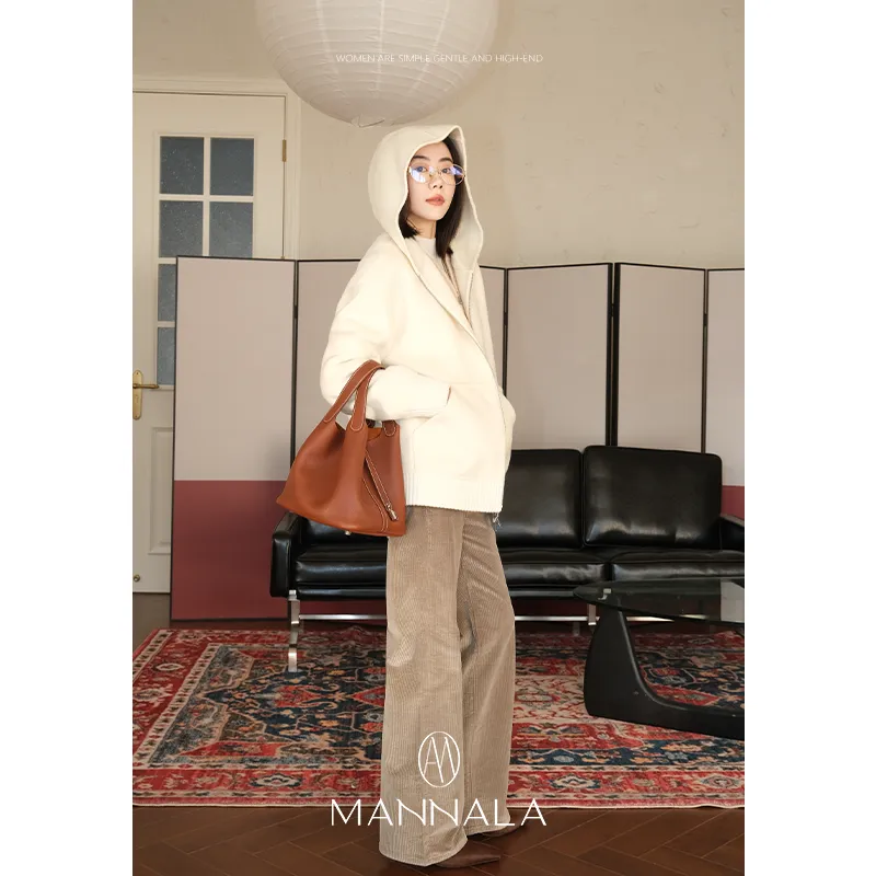 Minimalist Alpaca-Blend Hooded Jacket