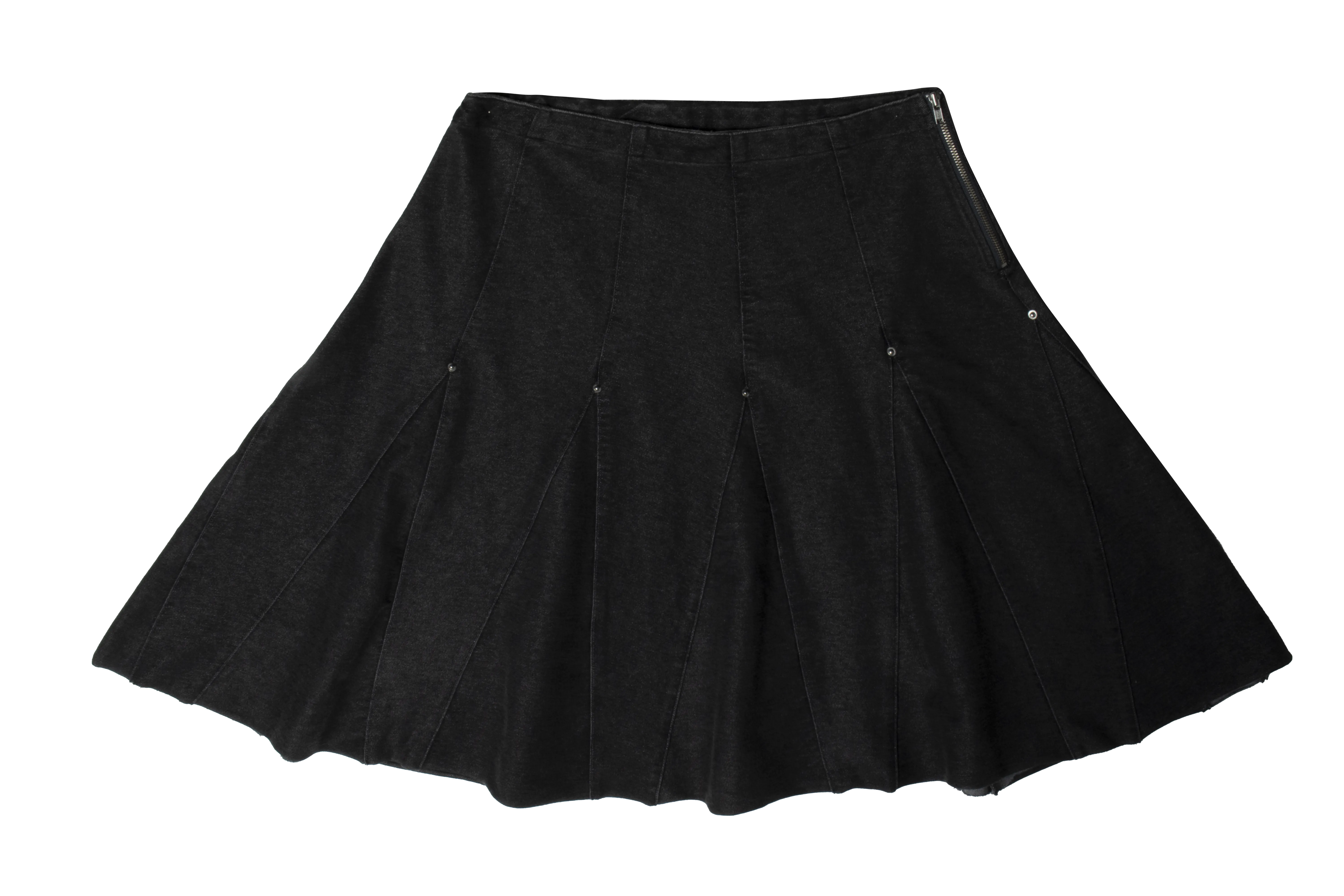 Mix Media Flounce Skirt