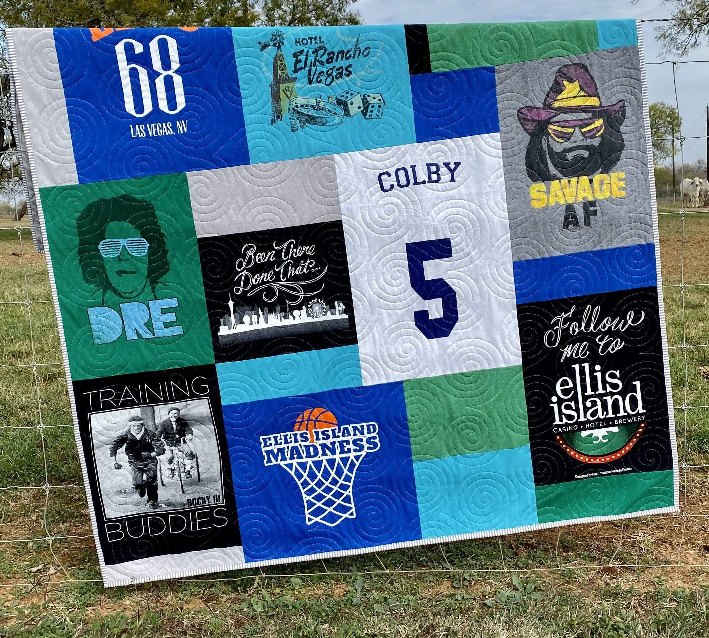 Mosaic T-Shirt Quilt DEPOSIT Memory Blanket Graduation Gift Tee Shirt Personalized Custom Father's Mother's Day College University Sports