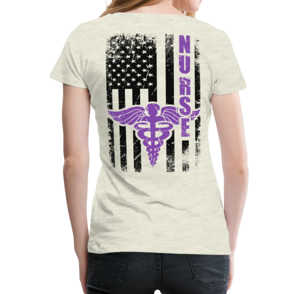 Nurse Flag Women’s Premium T-Shirt (CK1808) UPdated