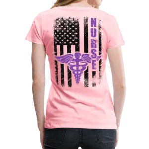 Nurse Flag Women’s Premium T-Shirt (CK1808) UPdated