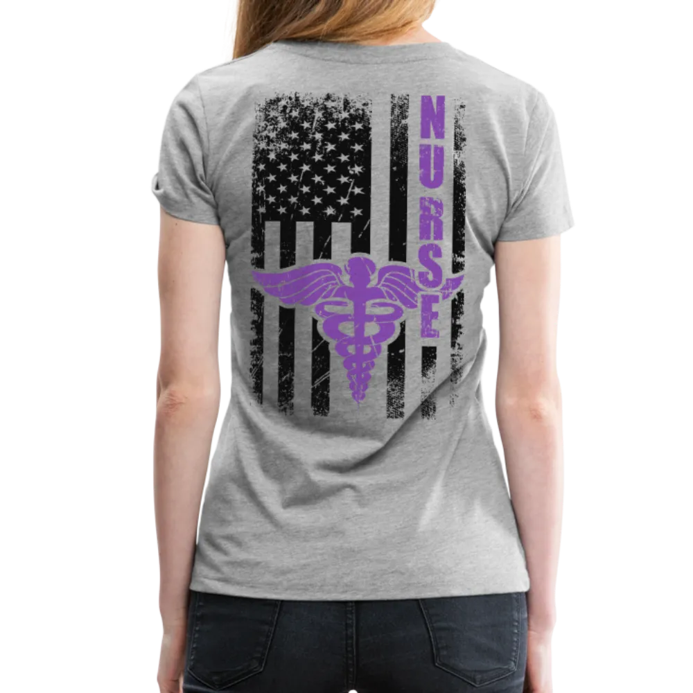 Nurse Flag Women’s Premium T-Shirt (CK1808) UPdated