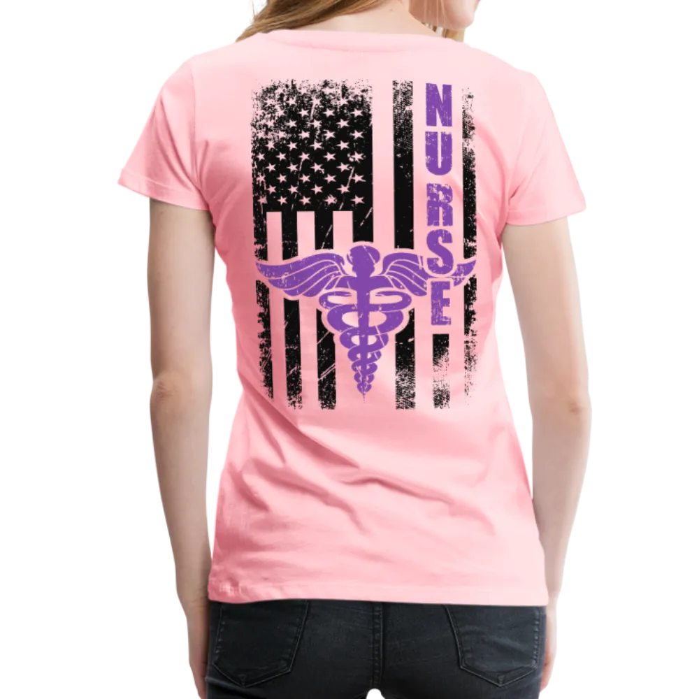 Nurse Flag Women’s Premium T-Shirt (CK1808) UPdated