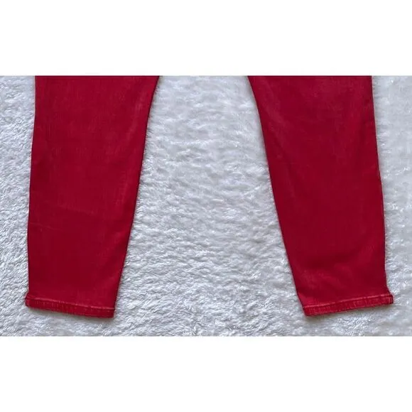 NWT Cosmic Blue Love Milo Side Split Capri Skinny Jean in Red Light, Size 28/6