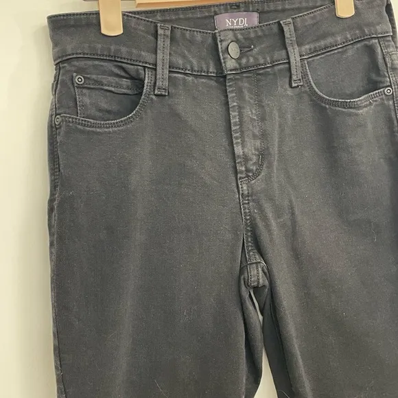 NYDJ Alina Ankle Black Denim Jeans size 4