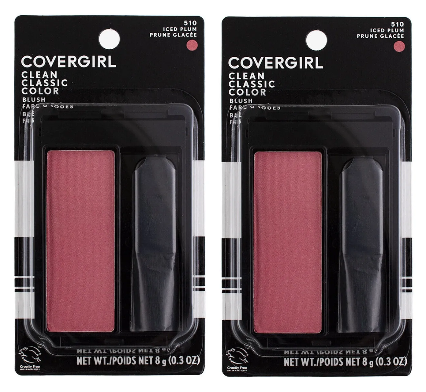 Pack of 2 CoverGirl Clean Classic Color Blush, Iced Plum 510