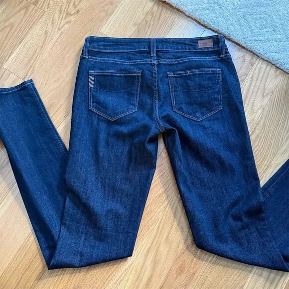 Paige Women's Skyline Straight Jeans Dark Wash Denim Size 28