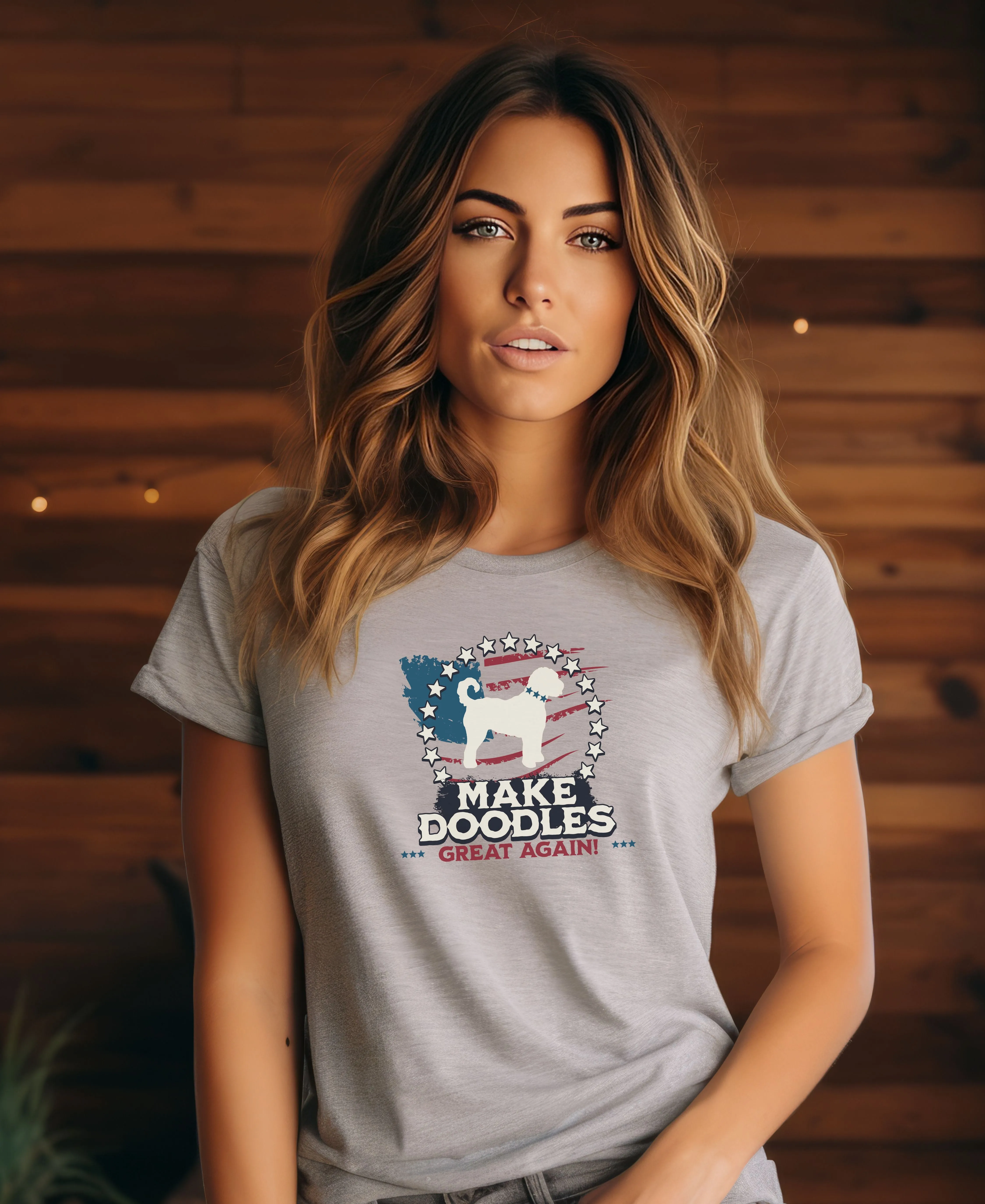 Patriotic Dog Goldendoodle Election Shirt Red White and Blue Dog Lover Funny Dog Shirt Pet Humor Goldendoodle