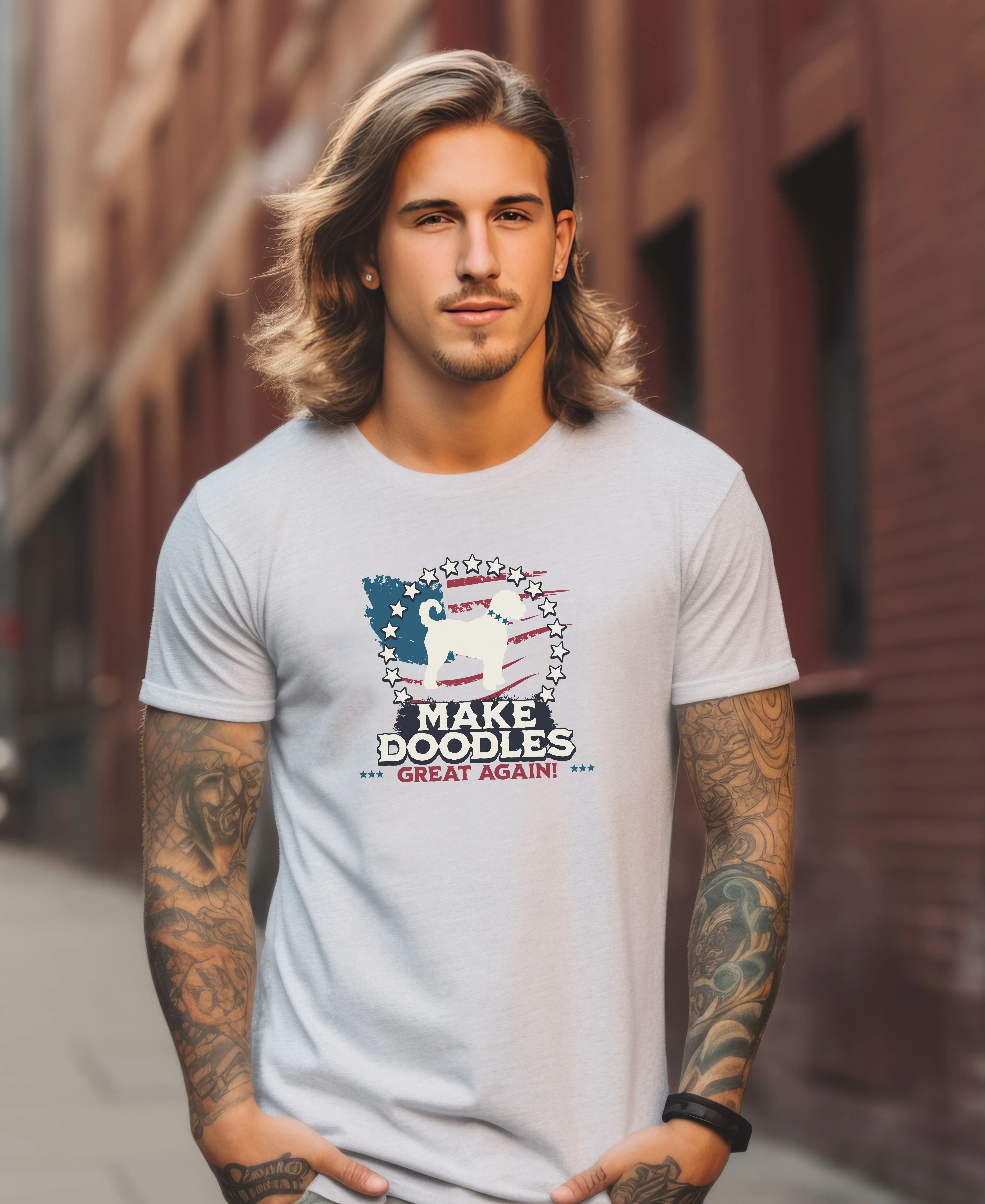 Patriotic Dog Goldendoodle Election Shirt Red White and Blue Dog Lover Funny Dog Shirt Pet Humor Goldendoodle