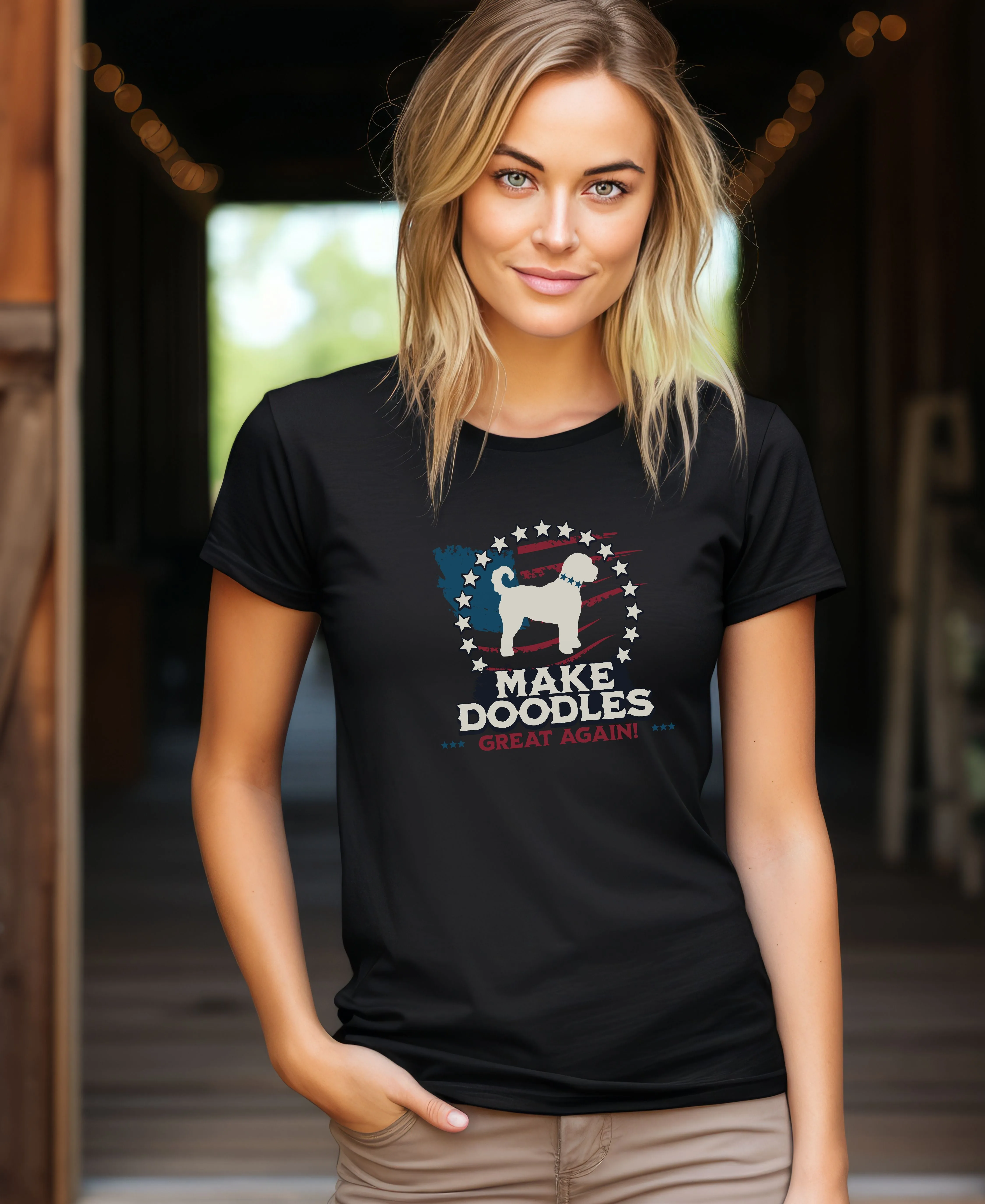 Patriotic Dog Goldendoodle Election Shirt Red White and Blue Dog Lover Funny Dog Shirt Pet Humor Goldendoodle