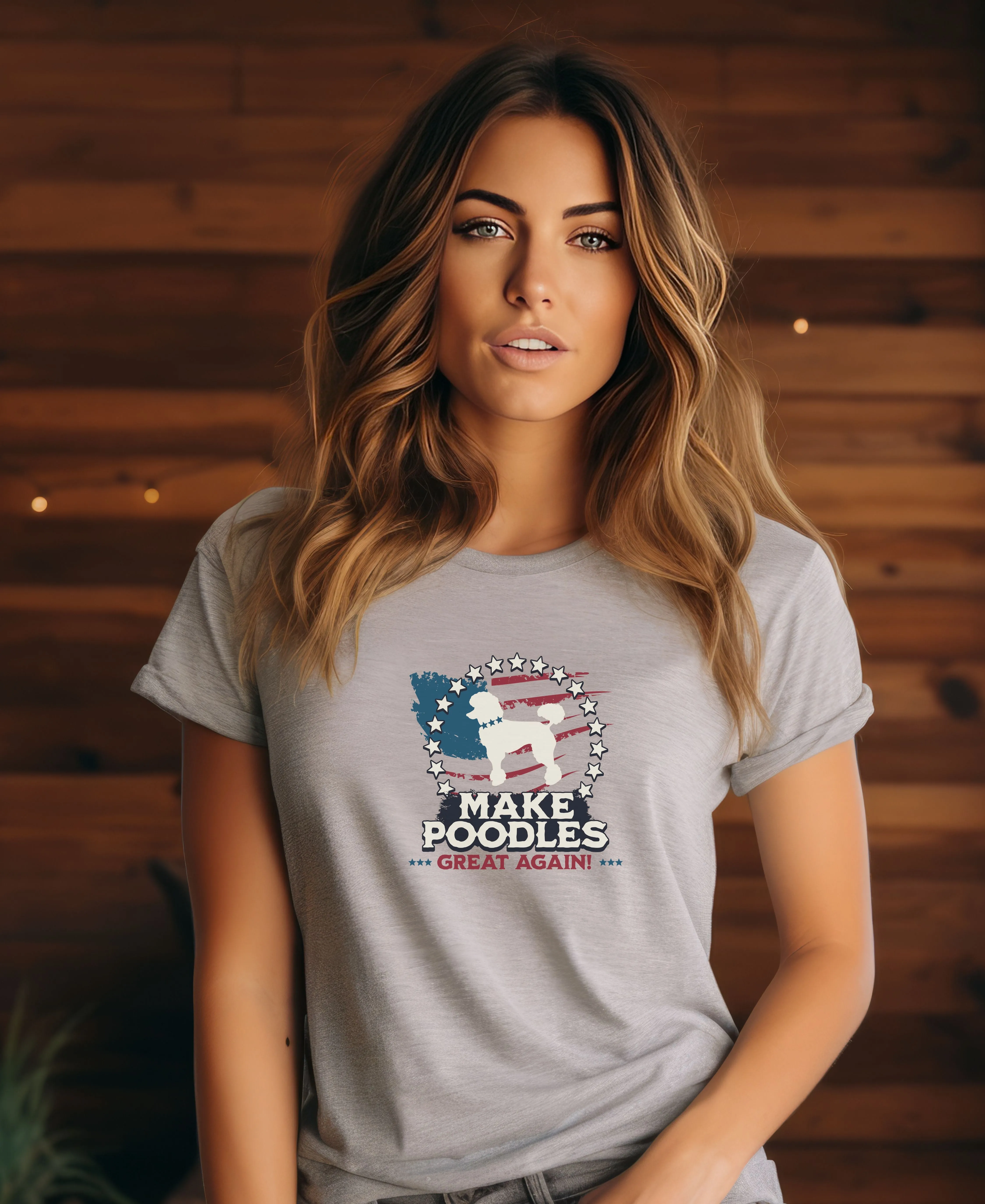 Patriotic Poodle Dog Election Shirt Red White and Blue Dog Lover Funny Dog Shirt Pet Humor Poodle Patriot