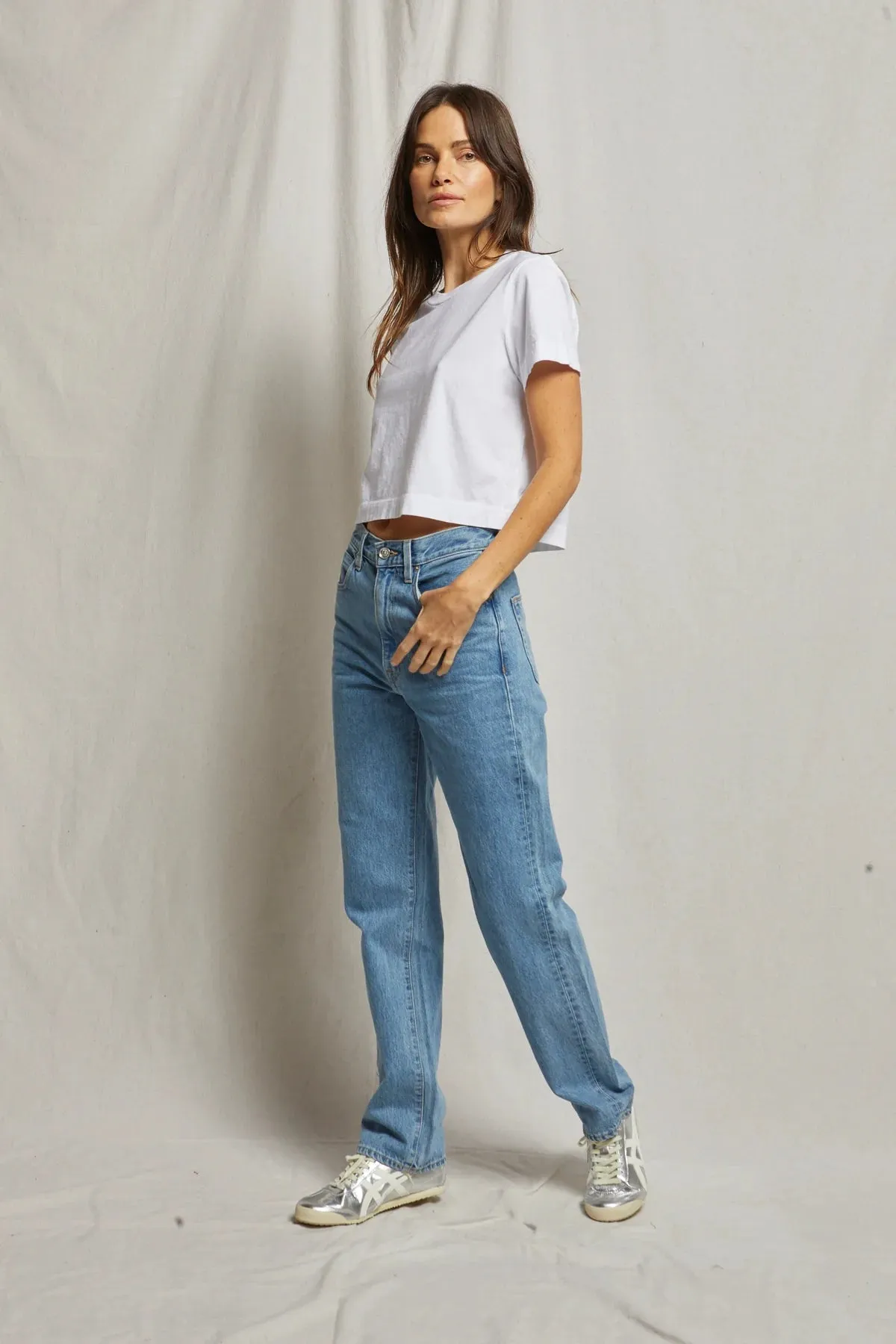 Perfect White Tee Cher Ringspun Cotton Crew