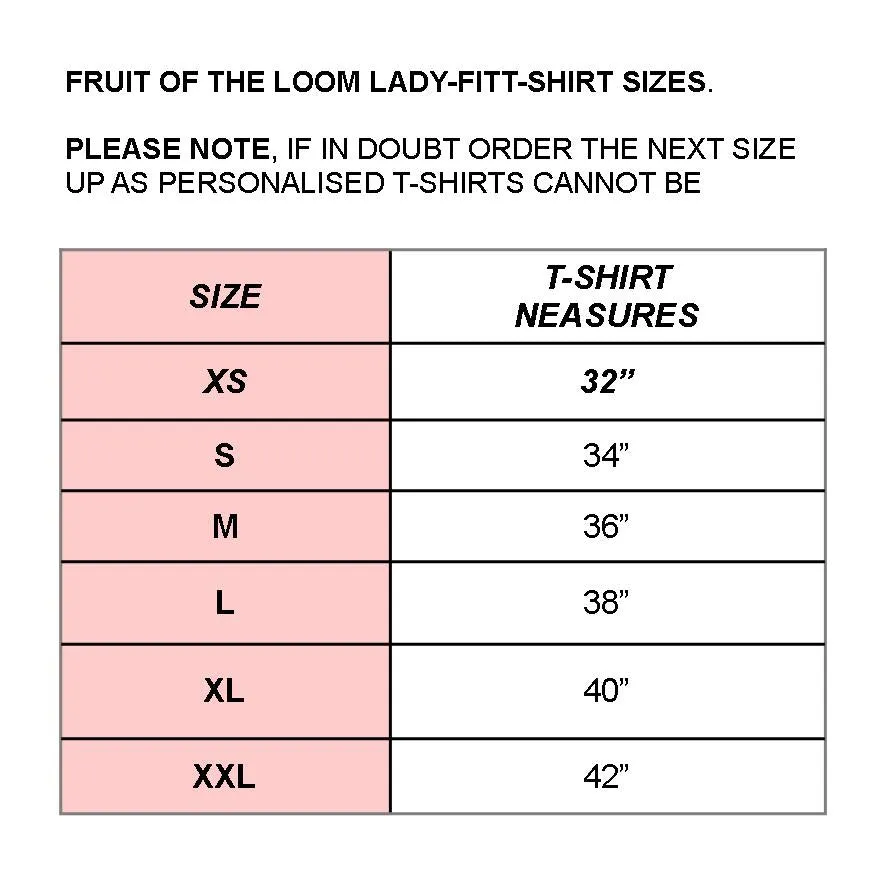 PERSONALISED LADYFIT T-SHIRT