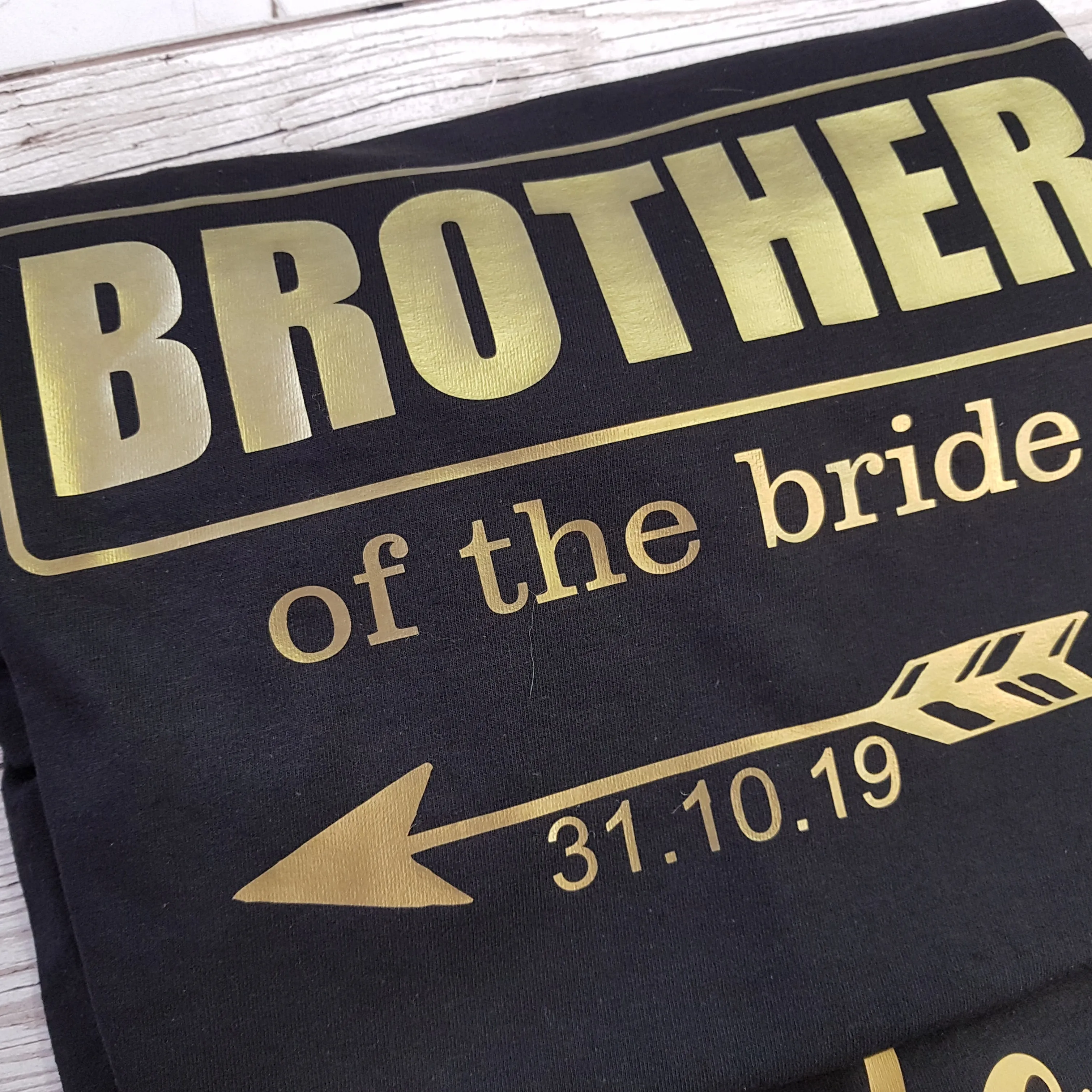 PERSONALISED MENS/UNISEX BROTHER OF THE BRIDE T-SHIRT