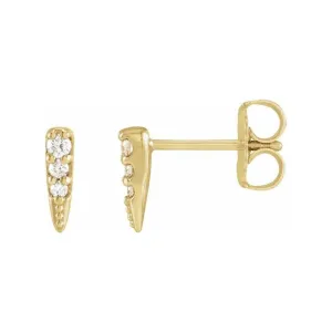 Petite Diamond Spike Studs