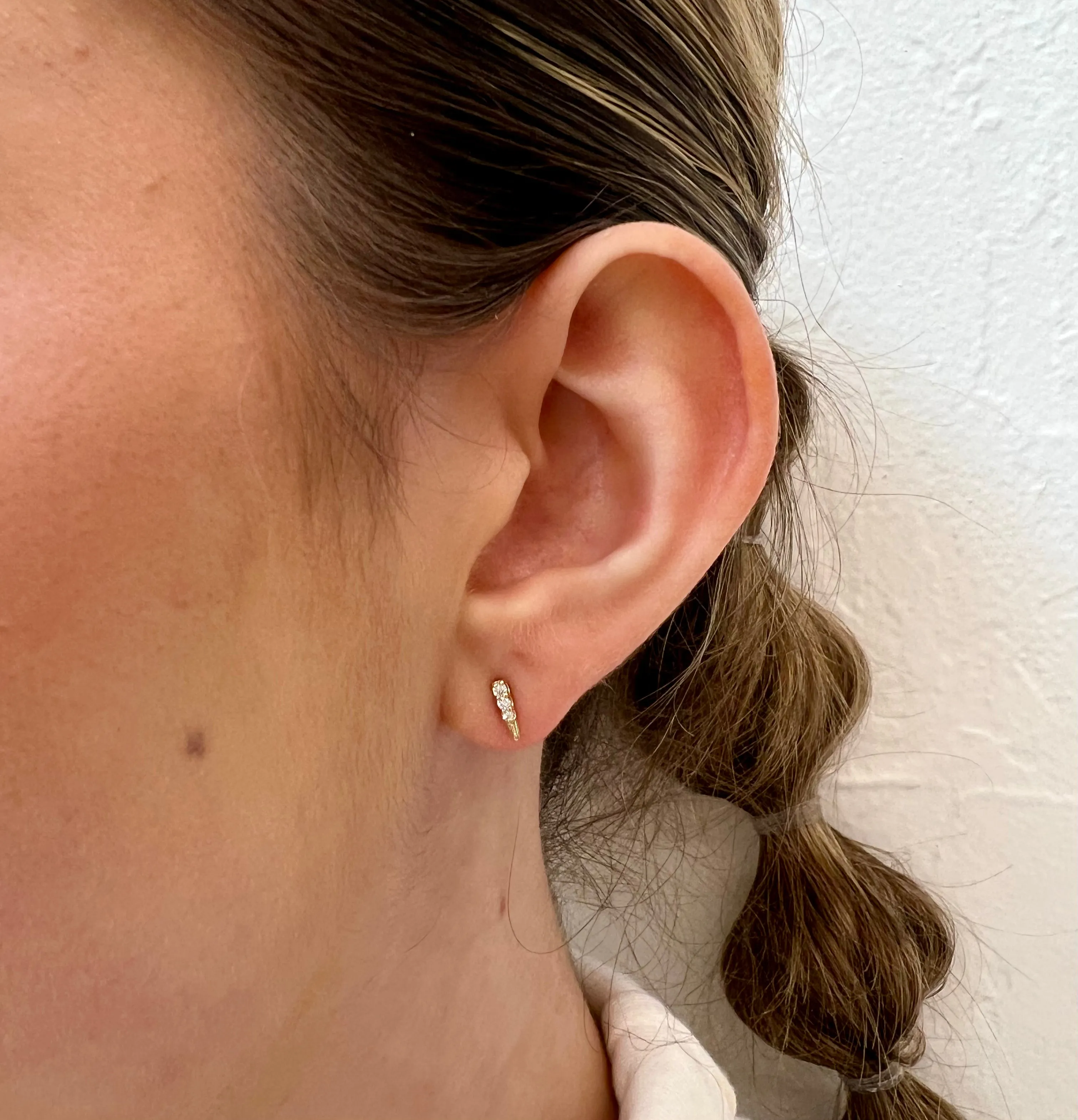 Petite Diamond Spike Studs