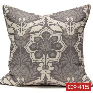 Pineapple Damask Pillow - Gray