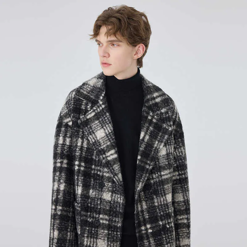 Plaid Wool Overcoat