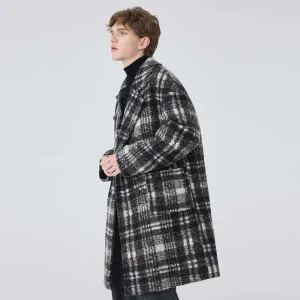 Plaid Wool Overcoat