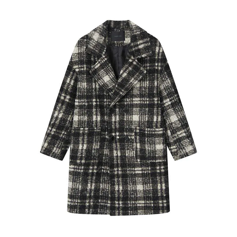 Plaid Wool Overcoat