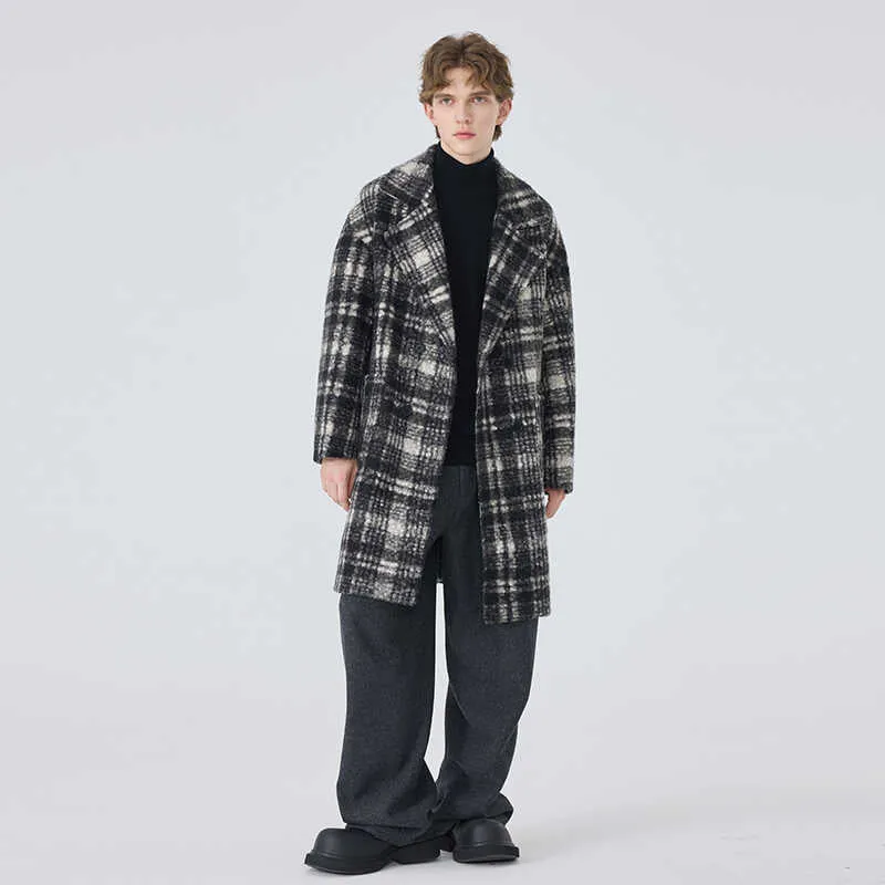 Plaid Wool Overcoat