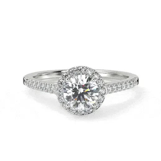 Polaris Engagement Ring in White Gold