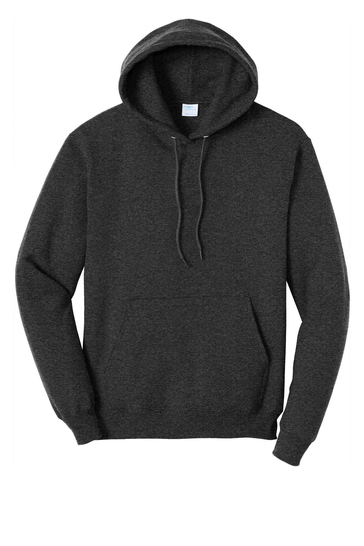 Port & Company Core Fleece Pullover Hooded Sweatshirt. PC78H Black Heather