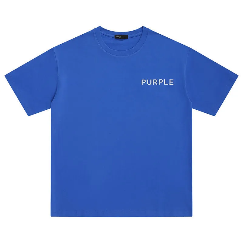 Purple Brand Clean Jersey Logo T-Shirt Blue