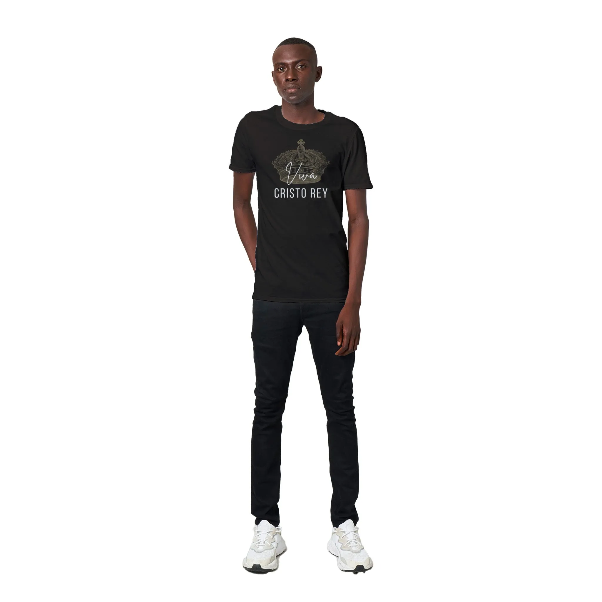 "Viva Cristo Rey" Black Crewneck T-Shirt
