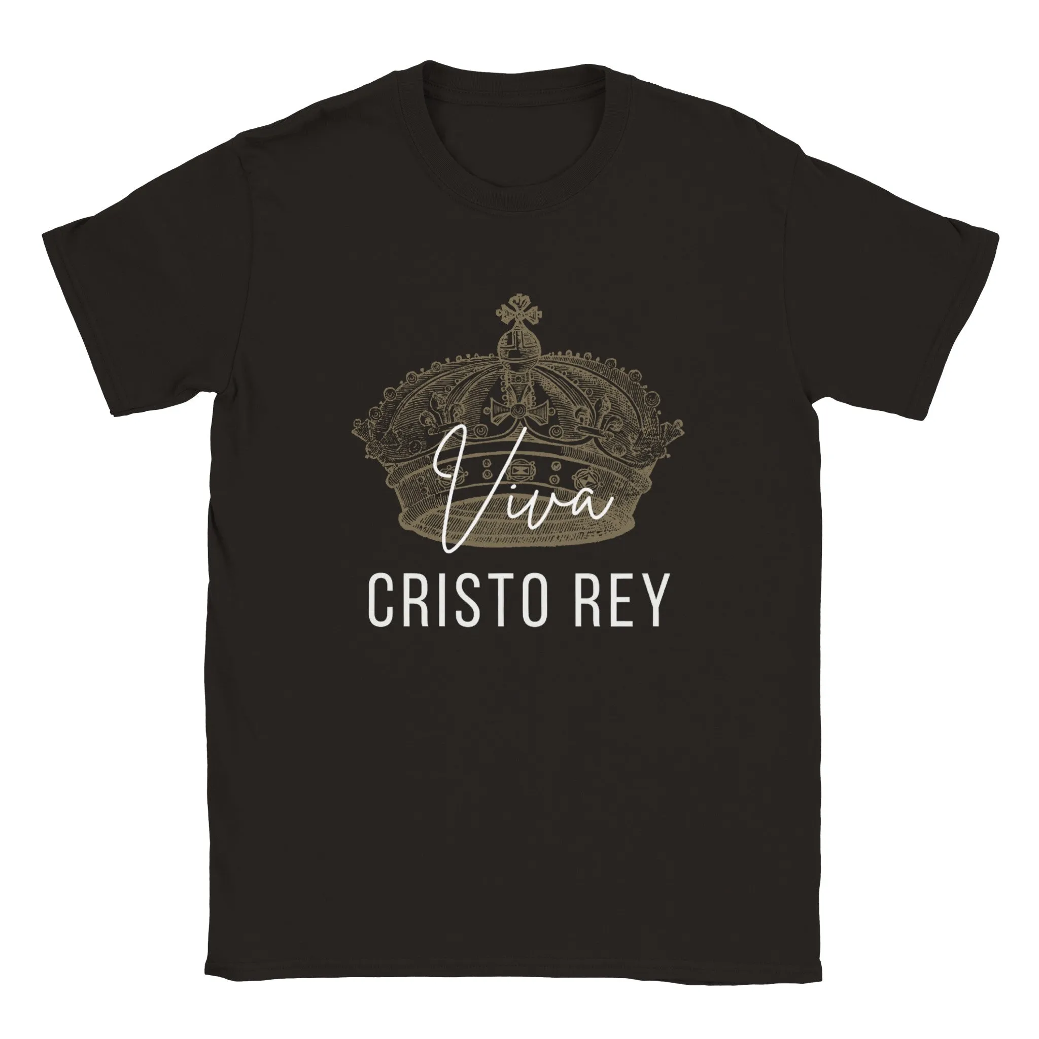 "Viva Cristo Rey" Black Crewneck T-Shirt