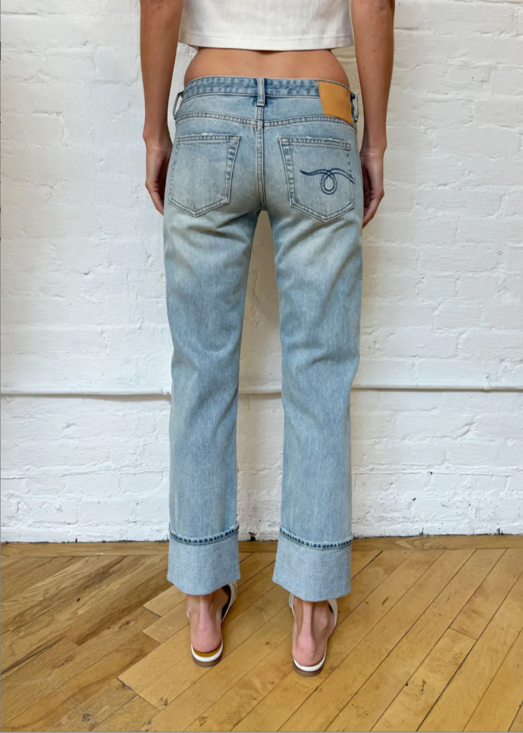 R13 Cuffed Boy Straight Jean