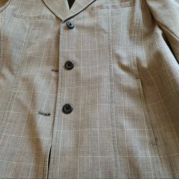 RAFAELLA plaid jacket minimalist neutral classic