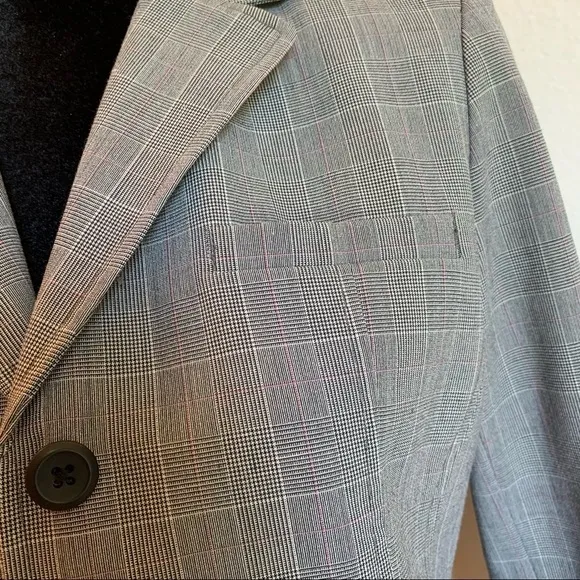 RAFAELLA plaid jacket minimalist neutral classic