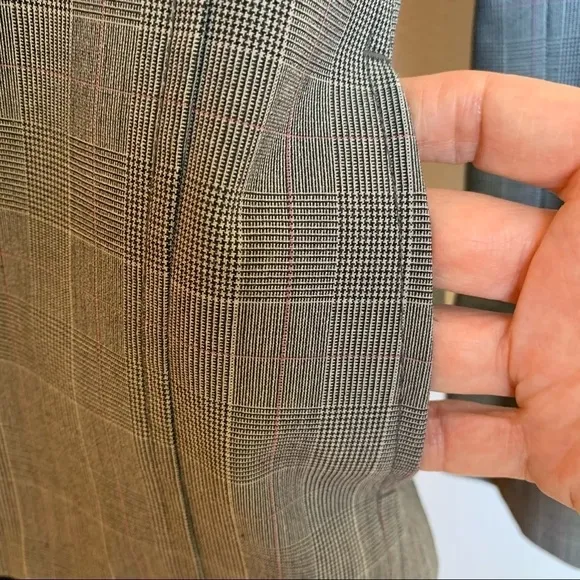 RAFAELLA plaid jacket minimalist neutral classic