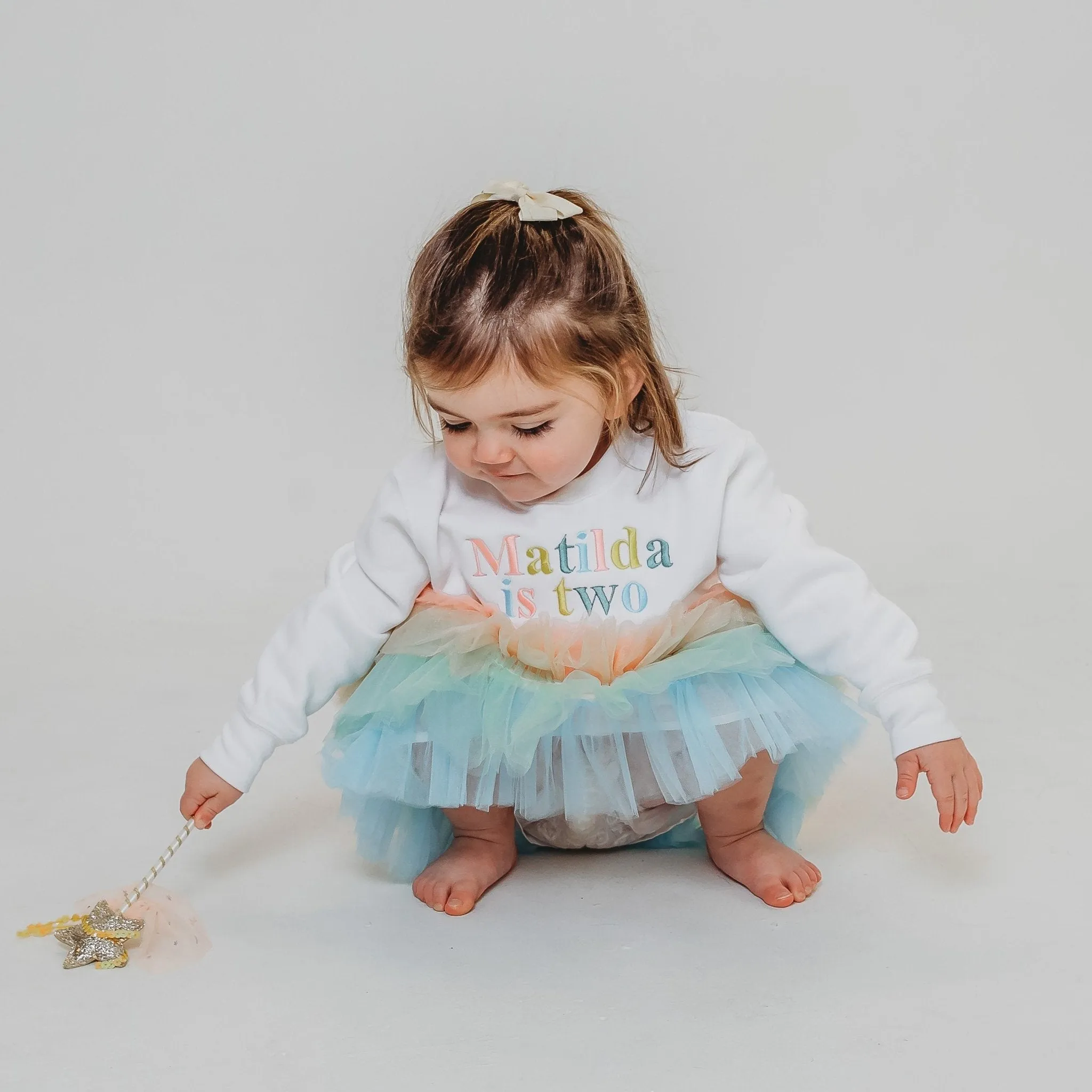 Rainbow Personalised Age Birthday Sweater