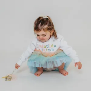 Rainbow Personalised Age Birthday Sweater