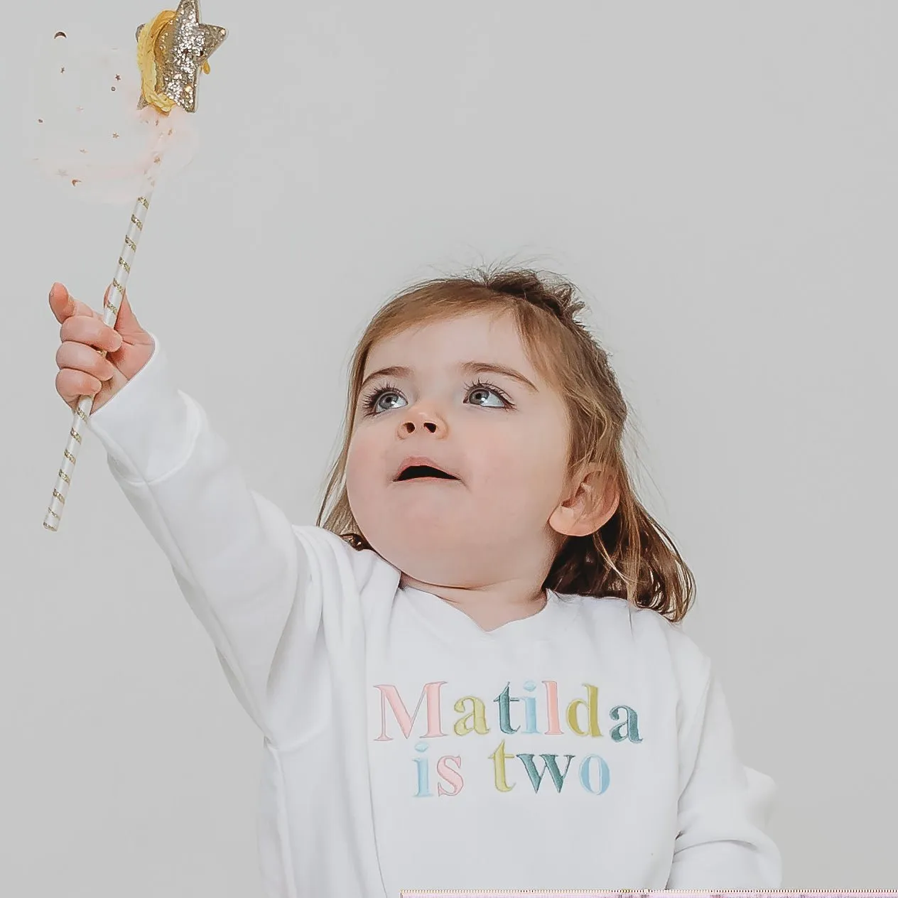 Rainbow Personalised Age Birthday Sweater