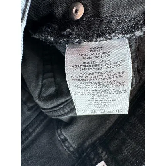 RE/DONE 70s High-Rise Stove Pipe Jeans size 23
