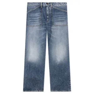 Relaxed Fit Denim Pants - Light Blue